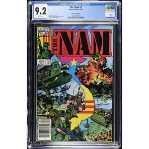 🔑🔥The Nam! 1 NEWSSTAND CGC 9.2 RARE SCARCE ! 106014